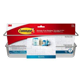 3m 5000487 Command Satin Nickel Shower Caddy