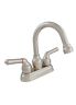 950 44024bn Ldr Exquisite Dual Handle Gooseneck Swing Spout Bathroom Faucet Brushed