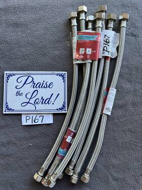 Ace 082901249368 8- 4335105 Faucet Supply Line 3/8 Inch C X 1/2 Fip 16 Stainless Steel Braided