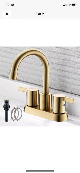 Ace 764690470030 Satin Gold Bathroom Sink Faucet Set Widespread Brand New In Box