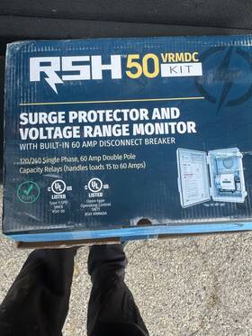 Airtec Rsh-50 96424 Vrmdc Kit Surge Protector And Voltage Range Monitor With D