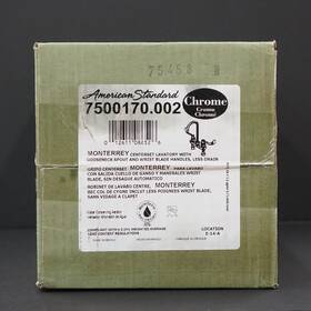 American Standard 7500170.002 Monterrey Faucet Chrome Finish 1.5 Gpm