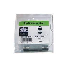Anvil International 4632100630 Smith-cooper 3/8 Inch Mpt Stainless Steel 2-1/2 L Nipple