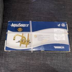 Aquasource 0088634 Brass Laundry Faucet / 2 Handle W Hose Thread Arerator