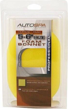 Autospa 40409as -40409as -foam Bonnet 5-6 Inch Clamshell -6pk