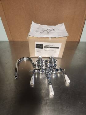 4000-pl-cp Barclay Leg Tub Diverter With Porcelain Nos