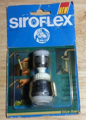 Blue Line 011568020883 Siroflex Kitchen Swivel Spray Aerator 360 Degree White And Chrome