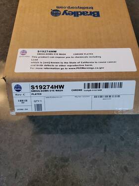 Bradley S19274hw Swing Down Eye Wash