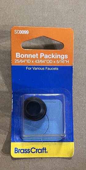 Brasscraft Sc0099 Brass Craft Bonnet Packing