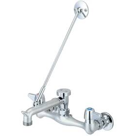 Central 0054-urc-q Brass Double Handle Wall Mounted Service Sink Faucet - Chrome