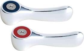 390-prjkcp Chicago Faucets Curved 2-3/8 Inch Lever Handles Pair 390-prjkcp Chicago Faucets Curved 2-3/8 Inch Lever Handles Pair