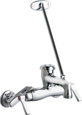 Chicago Faucets 445-897srxkccp 445-897srxkc Wall Mounted Hot And Cold Faucet - Chrome