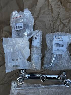 Chicago Faucets 540cr45380 Wall Mounted Service Sink Faucet 540 Cr45380 8 Inch Oc Chrome