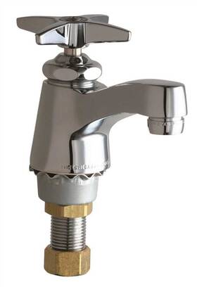 Chicago Faucets 611943475352 Manual Single Hole Mount Commercial 1 Low Arc Bathroom Faucet