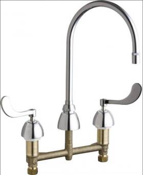 Chicago Faucets 611943488017 786-e36xkabcp Deck-mounted 1.5 Gpm Faucet 8 Inch Centers Gooseneck