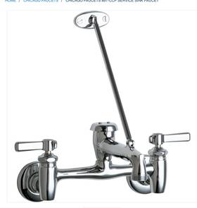 Chicago Faucets 611943567477 897-ccp Wall Mounted Manual Service Sink Faucet Chrome