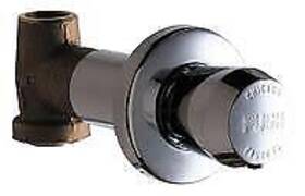770-665pshcp Chicago Faucets 770-665psh Chrome Built-in Wall Valve With Push Button Handle 770-665pshcp Chicago Faucets 770-665psh Chrome Built-in Wall Valve With Push Button Handle
