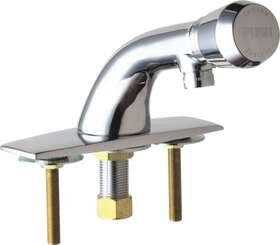 Chicago Faucets 857-e12-665pshabcp 857-e12-665pshab Ecast Deck Mounted 4 Inch Centers - Chrome