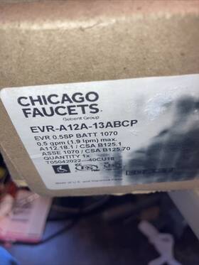 Evr-a12a-13abcp Chicago Faucets Evr Series Sensor Bathroom Sink Faucet Chrome Evr-a12a-13abcp Chicago Faucets Evr Series Sensor Bathroom Sink Faucet Chrome