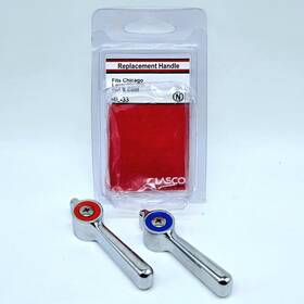 Chicago Faucets Hl-33 Style Lever Handles Chrome Hot/cold With Screws