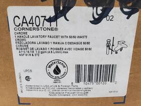 Cleveland Faucet Group Ca40711 Cornerstone 4 In Centerset Single-handle Bathroom With Drain Assembly