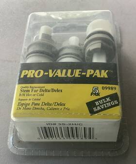 Danco Inc 09989 5 9989 3s-2h/c Hot/cold Stems For Delta Series Sink And Bathroom Faucets