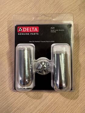 Delta 034449363044 Metal Lever Handle Accent Set With Lift Rod Knob Chrome A24