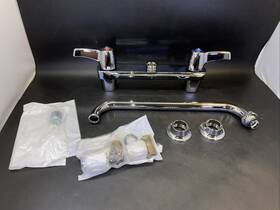 Delta 28c4443 Commercial Two Handle 8 Inch Wall-mount Service Sink Faucet Chrome