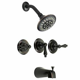 Designers Impressions 651700 Oil Rubbed Bronze Tub Shower Combo Faucet - Three