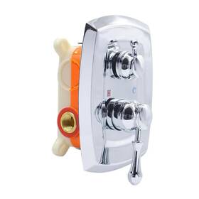 Drettyer Dr-002 3 Way Shower Valve And Trim Kit Polished Chrome 3-function In 1 Switch Dive