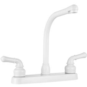 Dura Faucet Df-pk210c-wt Hi-rise Rv Kitchen Sink With Classical Levers