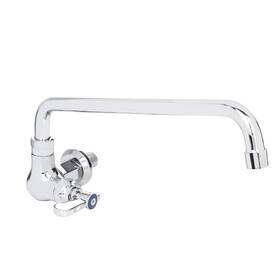 Durasteel F-ha-014hi-19 Wall Commercial Kitchen Wok Range Faucet 14 Inch Swivel Spout Chrome