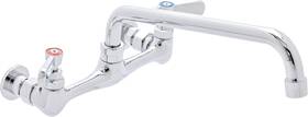 Durasteel F-ha-810s-28 Kitchen Sink No Lead Faucet 8 Inch Center Wall Commercial 10 Swivel Spout