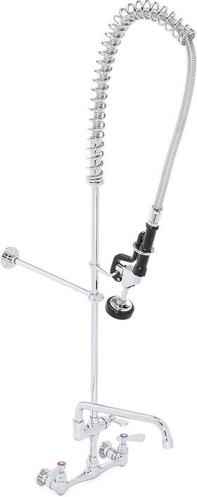 Durasteel F-zha-8as-28 Commercial Kitchen Sink Pre-rinse Faucet 42 Inch Height 8 Center