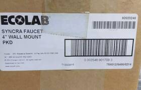 Ecolab 92023240 New Wall Mount Syncra No Touch Faucet 4 Inch Model