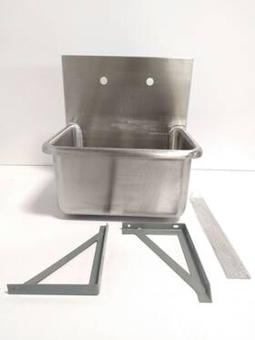 Elkay Ess200702 Service Sink 14ga. Ss Wall Hung 23 Inch X18.5 X 12