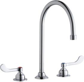 Elkay Lk800gn08t4 Chrome 1.5 Gpm Deck Mounted Double Handle Utility Faucet