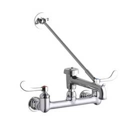 Elkay Lk940bp07t4h 8 Inch Centerset Wall Mount Faucet With 7 Bucket Hook - Chrome