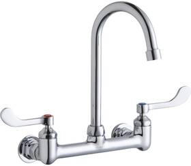 Elkay Lk940gn05t4h Chrome 1.5 Gpm Wall Mounted Double Handle Utility Faucet