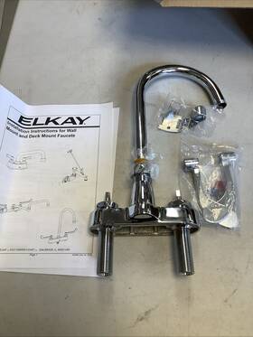 Lk406gn05t4 Elkay/zurn Commercial Centerset Faucet In Polished Chrome L5 Lk406gn05t4 Elkay/zurn Commercial Centerset Faucet In Polished Chrome L5