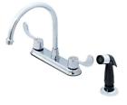 F8f10020cp-aca2 Oakbrook Two Handle Kitchen Faucet With Spray Chrome 843518013236 F8f10020cp-aca2 Oakbrook Two Handle Kitchen Faucet With Spray Chrome 843518013236
