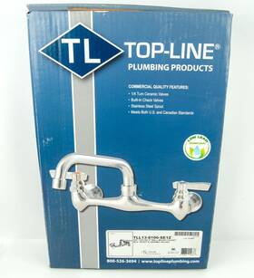 Faucet Tll13-8106-se1z Top-line 8 Inch Oc Chrome Wall Mount With 6 Swivel Spout