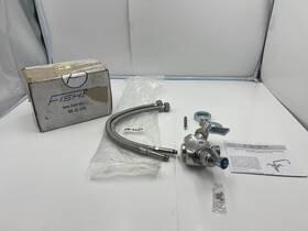 Fisher 63592 Single Deck Mount Faucet Base With 1/2 Inch Control Valves Swivel Stem