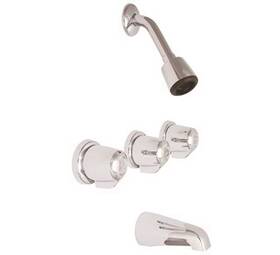 Gerber Plumbing Fixtures G004713083 Classics Fluted 2-handle Wall Mounted Tub And Shower Trim Kit In Chrome Valve N