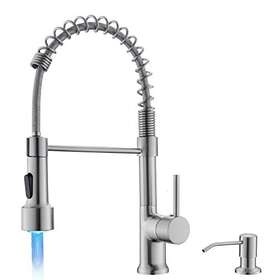 Gm1021n Gimili Led Kitchen Faucet With Soap Dispenser Modern Single Brushed Nickel Gm1021n Gimili Led Kitchen Faucet With Soap Dispenser Modern Single Brushed Nickel