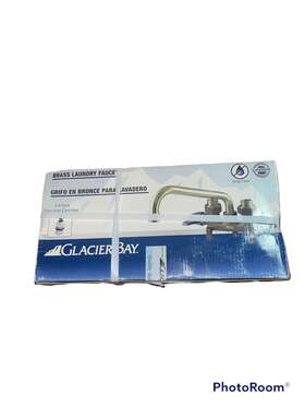 Glacier Bay 238-178h Brass Laundry 2-handle Faucet With Drip Free 1/4 Turn New