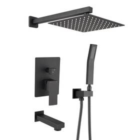 Hansgrohe 04959670 Matte Black 1-handle Wall-mount Mid-arc Bathtub Faucet