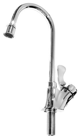 Haws 5510lf 0.5 Gpm Deck Mounted Goose-neck Utility Faucet - Chrome