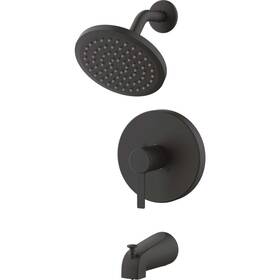 Home Impressions F1a1f507bl-jpa1 Matte Black Single-handle Lever Tub And Shower Faucet
