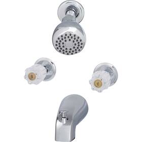 Home Impressions F2010507cp-jpa3 Chrome 2-handle Acrylic Knob Tub And Shower Faucet